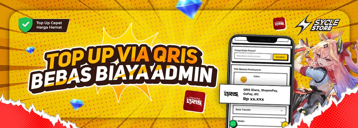 Top Up Via QRIS Tanpa Biaya Admin